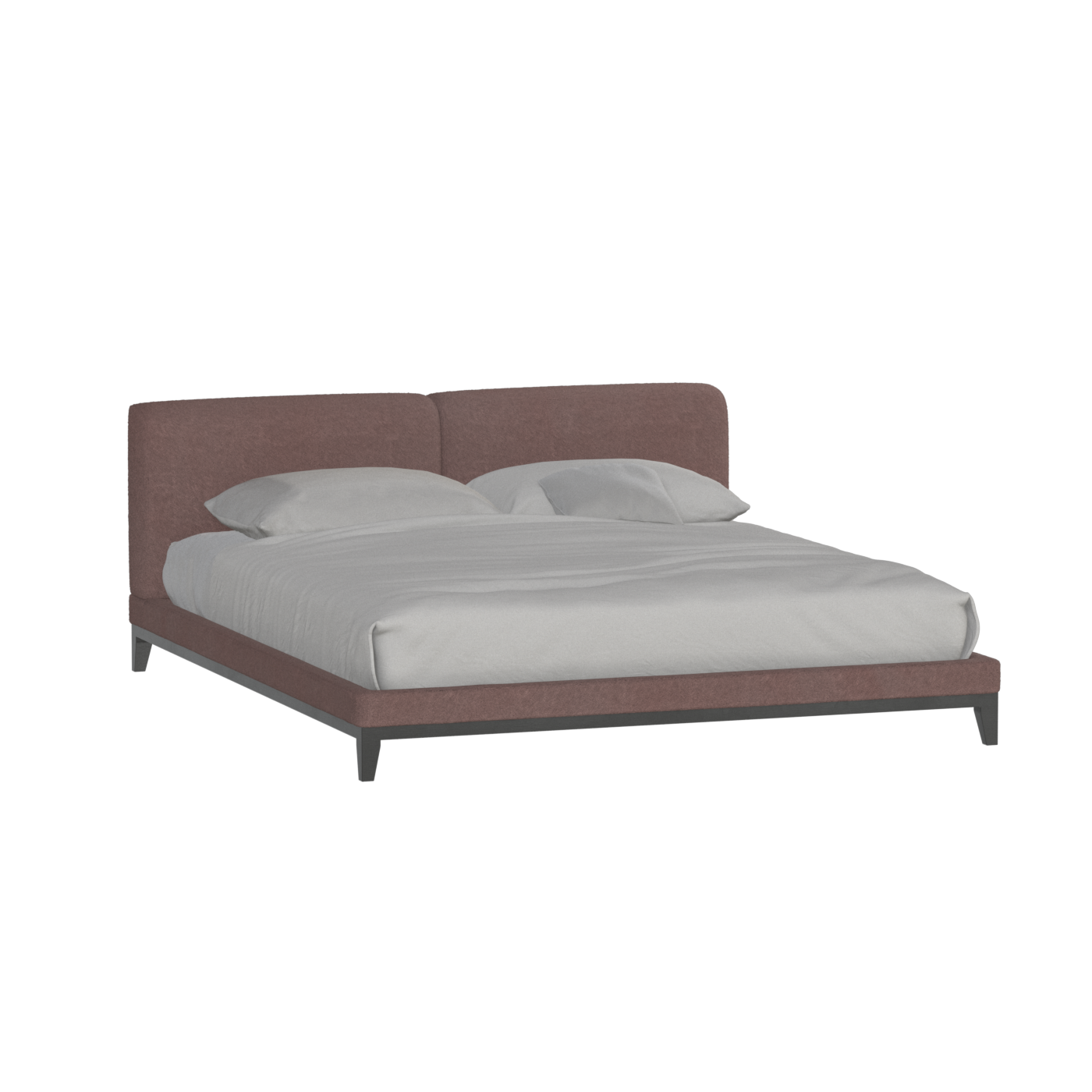 Infinity Upholstered Double Bed with Elegant Headboard