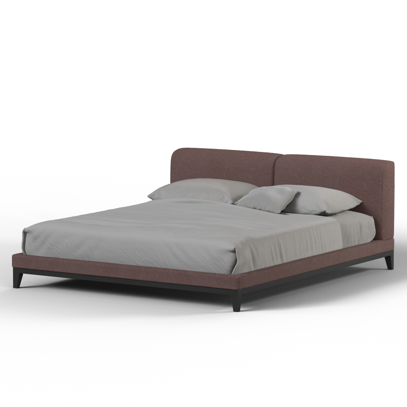 Infinity Upholstered Double Bed with Elegant Headboard
