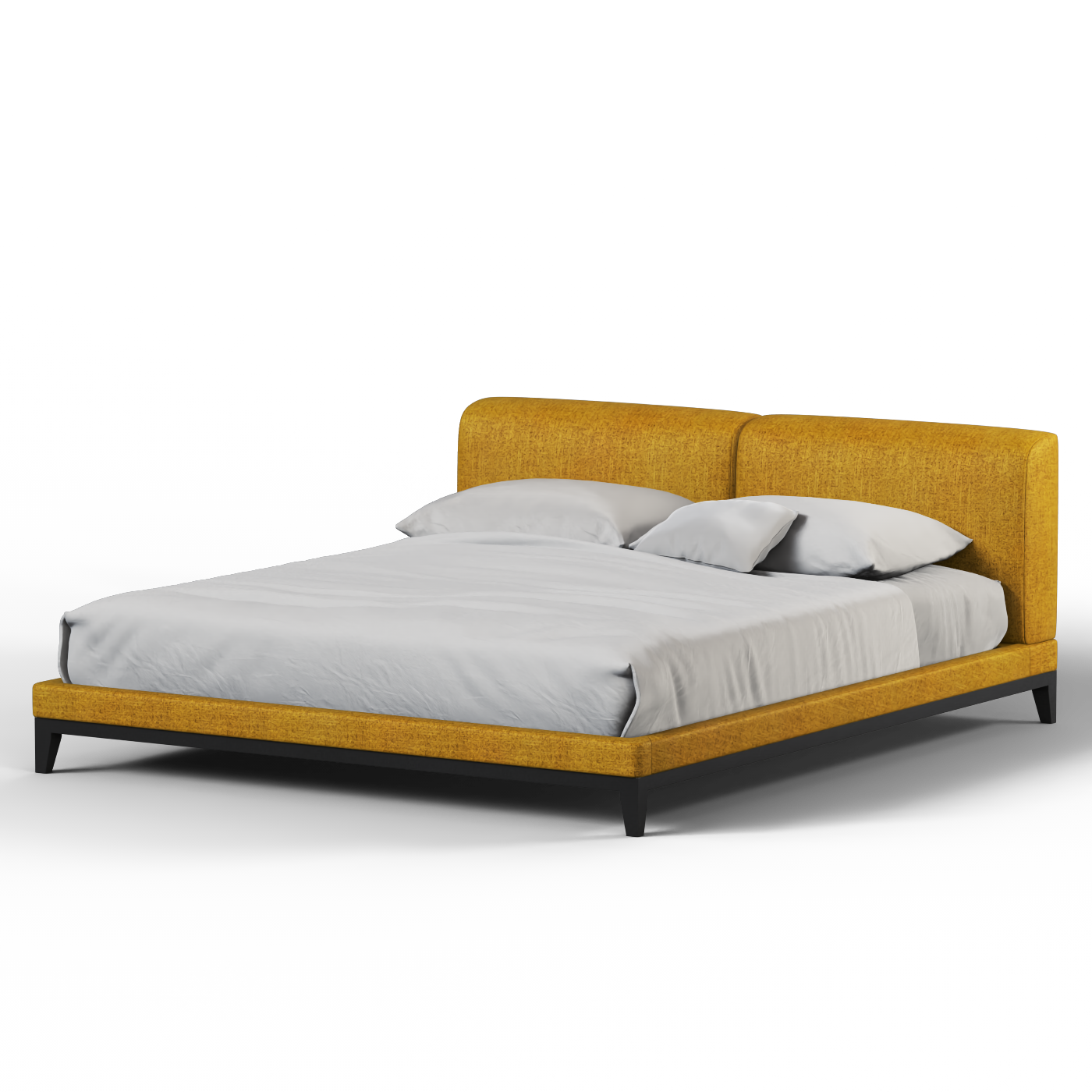 Infinity Upholstered Double Bed with Elegant Headboard