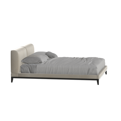 Lit double rembourré Infinity avec tête de lit élégante
