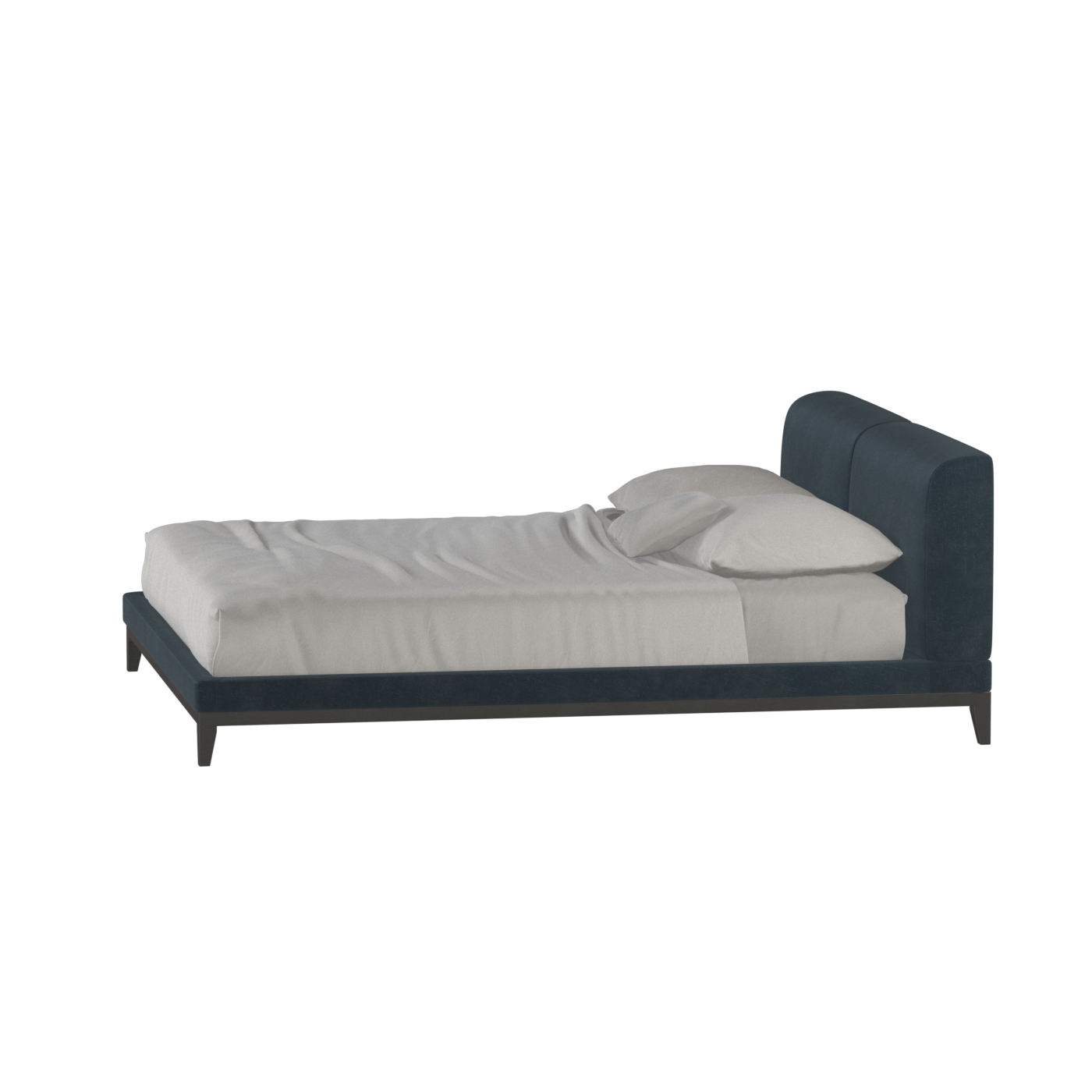 Lit double rembourré Infinity avec tête de lit élégante