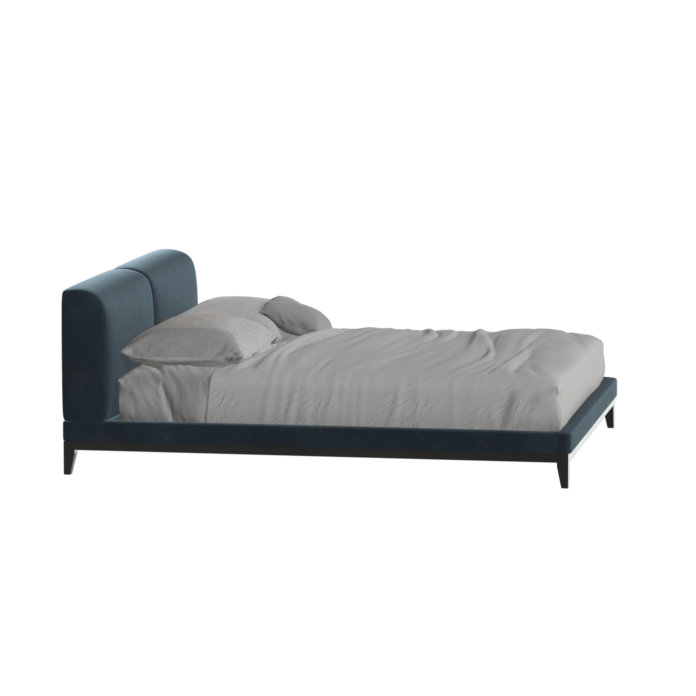 Lit double rembourré Infinity avec tête de lit élégante