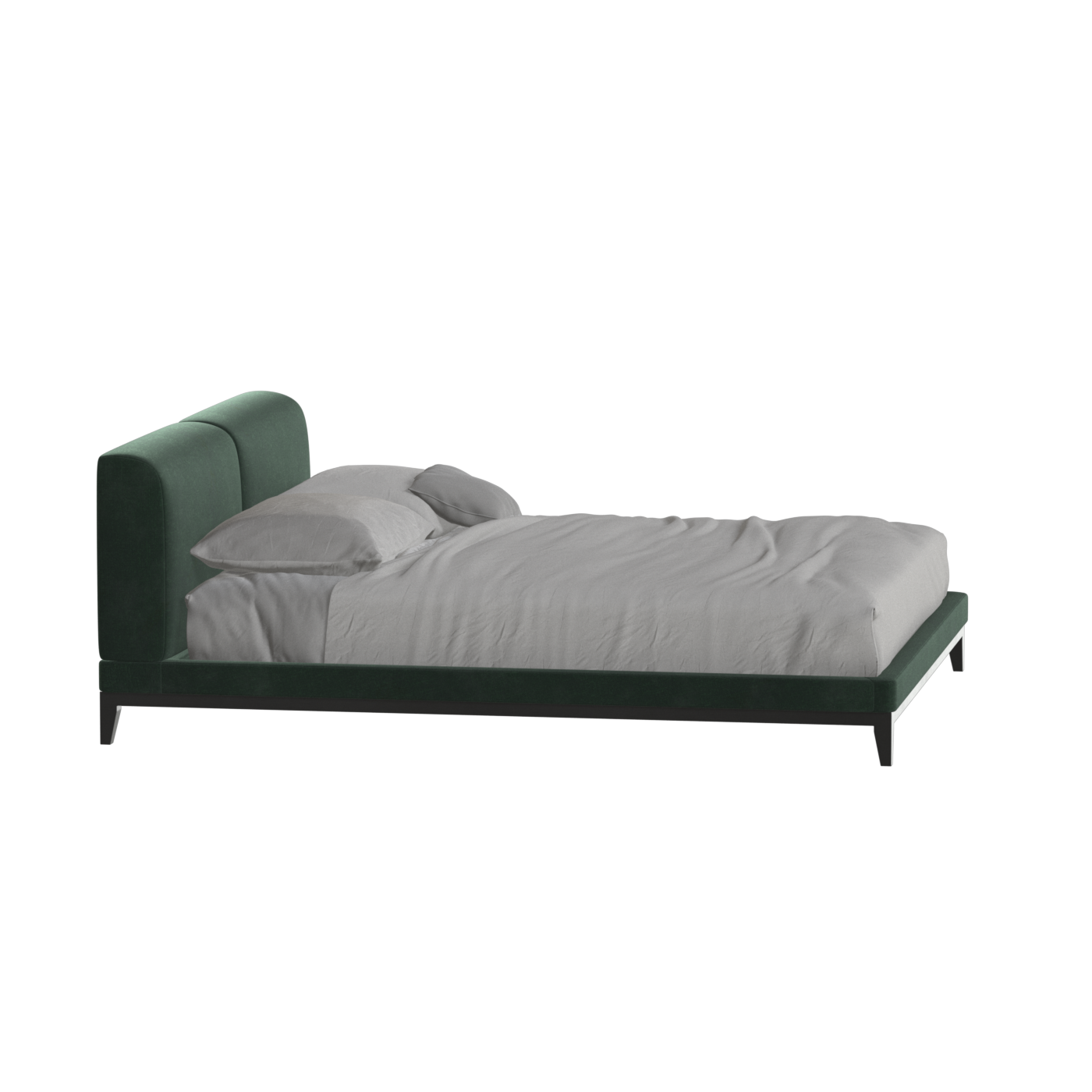 Lit double rembourré Infinity avec tête de lit élégante