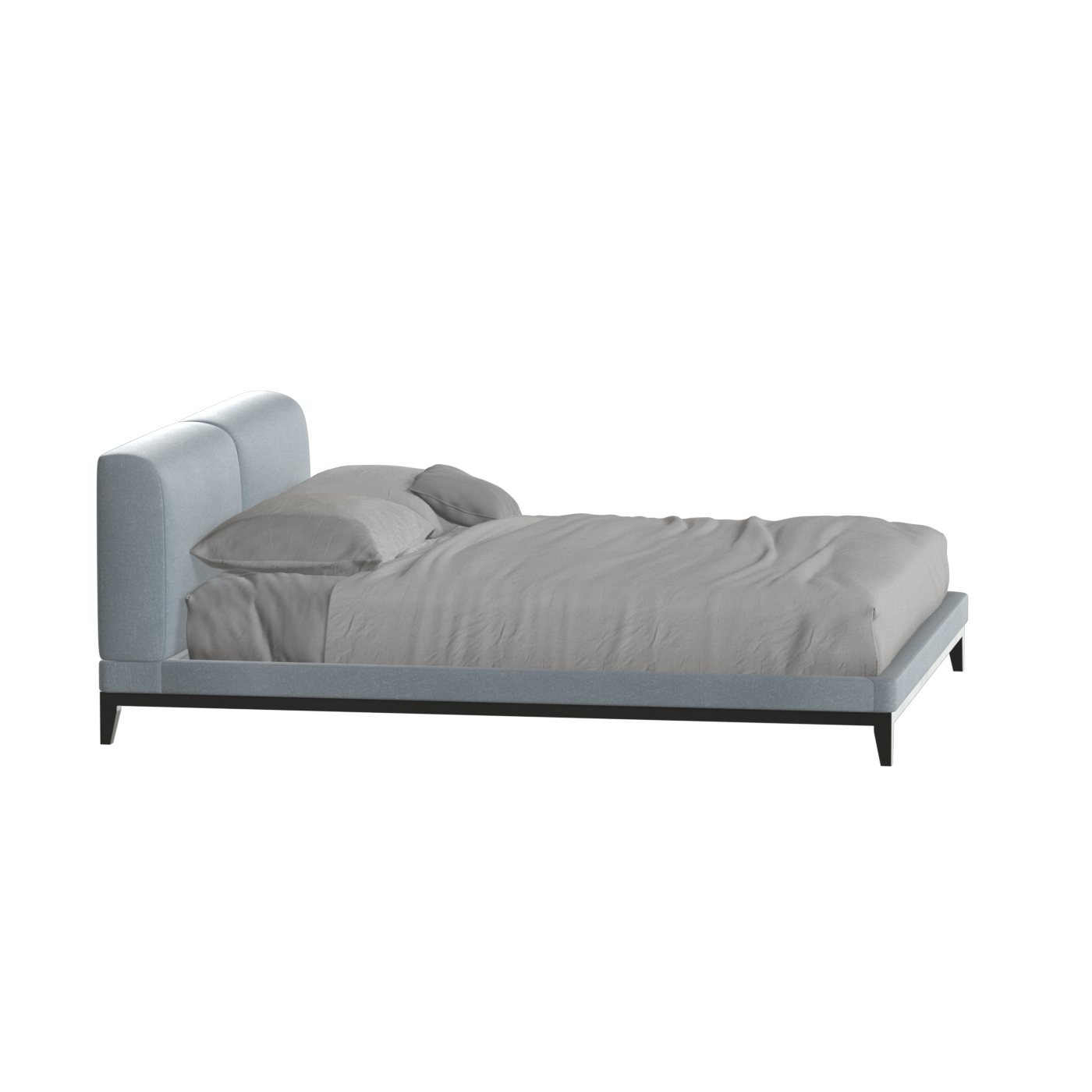 Lit double rembourré Infinity avec tête de lit élégante