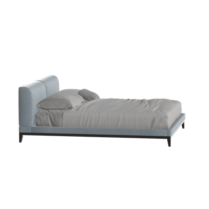 Lit double rembourré Infinity avec tête de lit élégante
