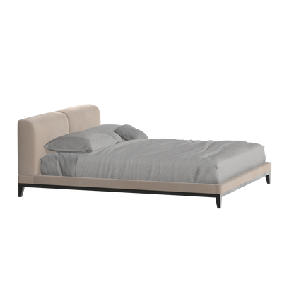 Lit double rembourré Infinity avec tête de lit élégante