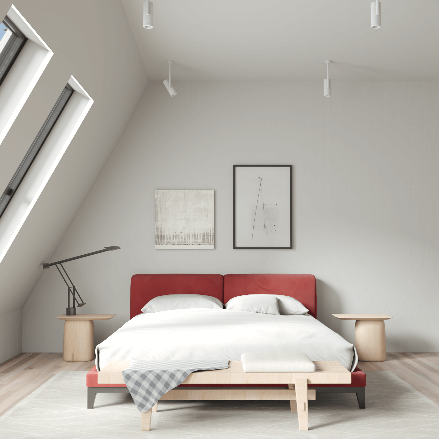 Infinity Upholstered Double Bed with Elegant Headboard