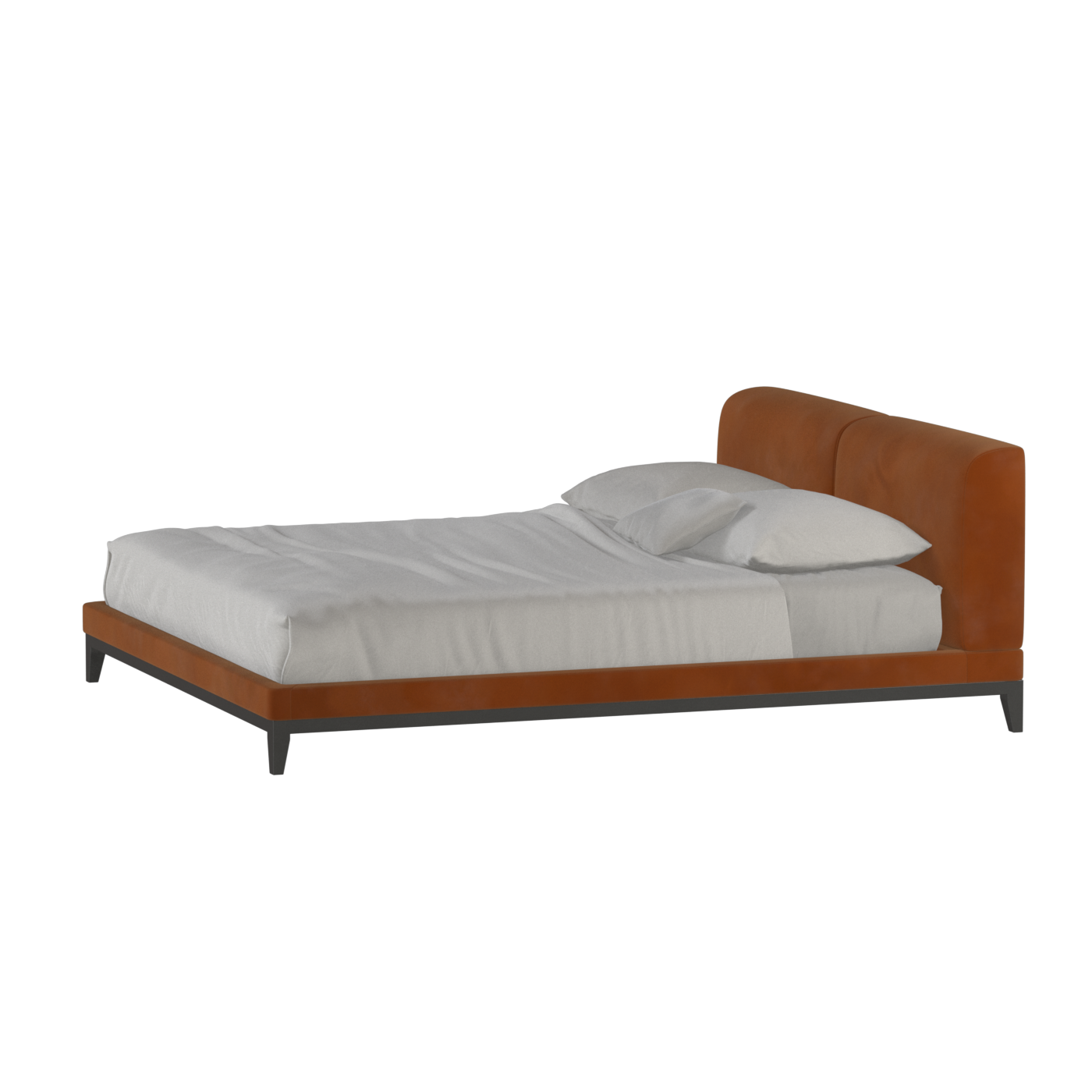 Lit double rembourré Infinity avec tête de lit élégante