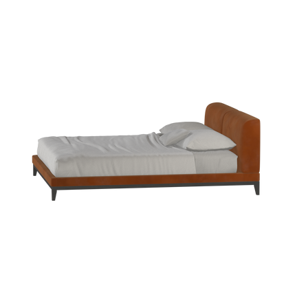 Lit double rembourré Infinity avec tête de lit élégante