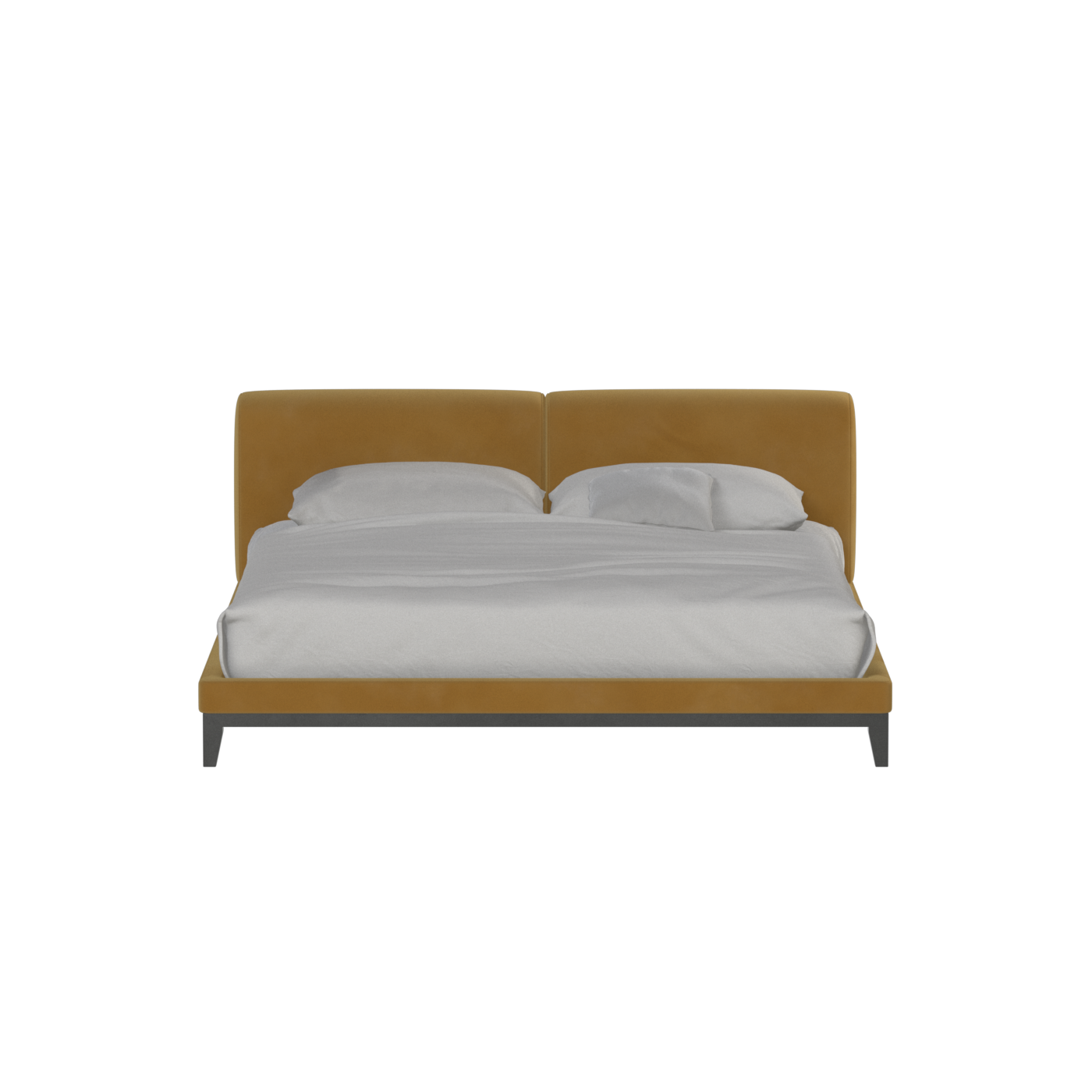 Infinity Upholstered Double Bed with Elegant Headboard