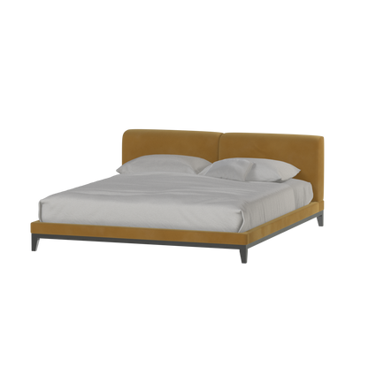 Infinity Upholstered Double Bed with Elegant Headboard