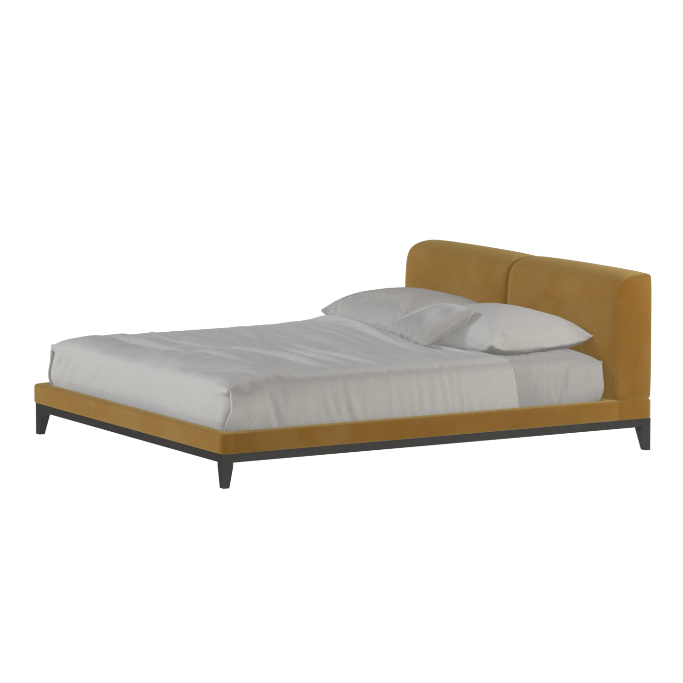 Infinity Upholstered Double Bed with Elegant Headboard