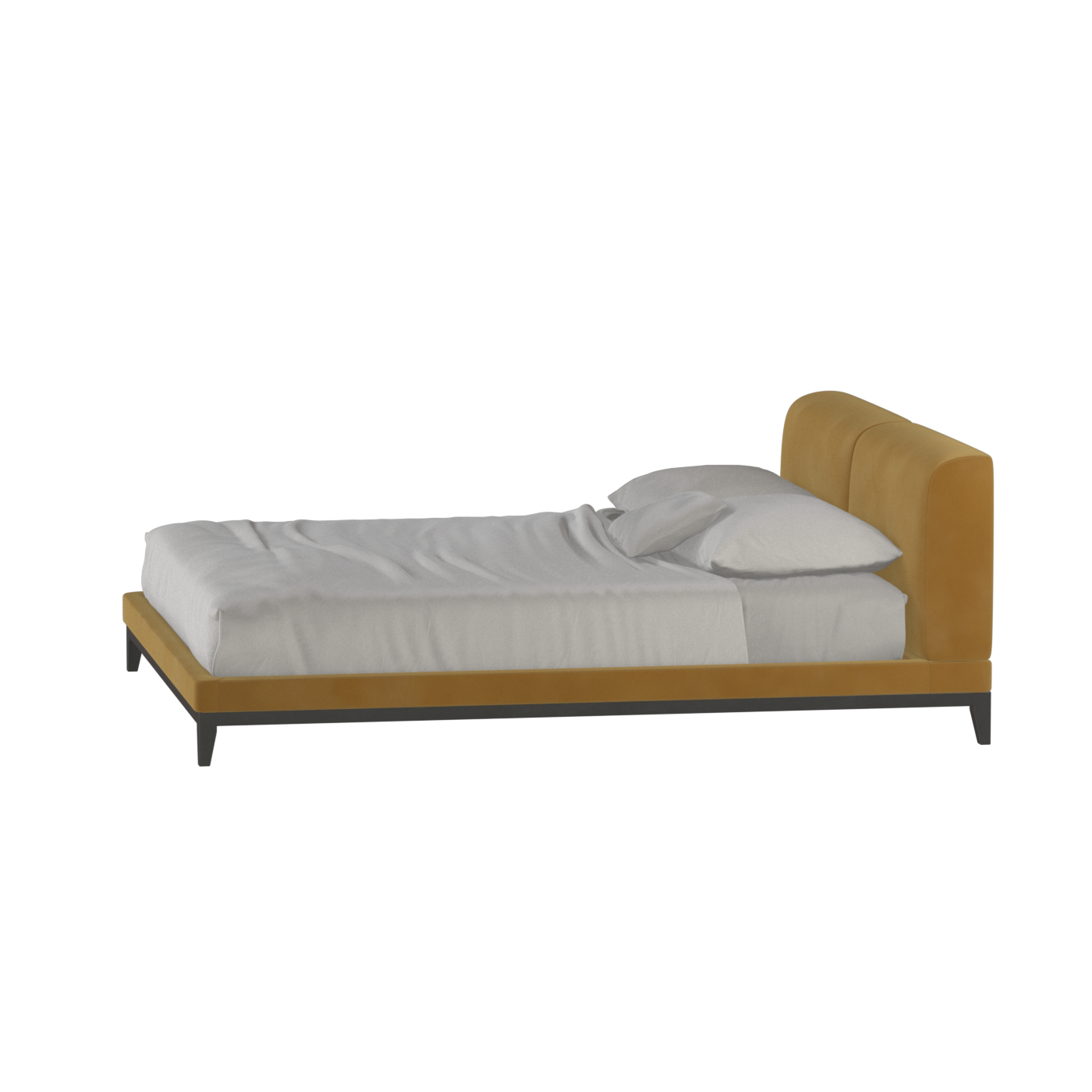 Infinity Upholstered Double Bed with Elegant Headboard