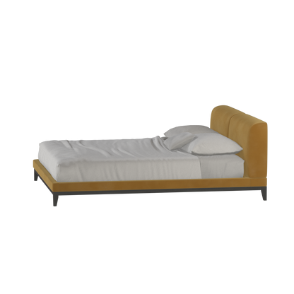 Infinity Upholstered Double Bed with Elegant Headboard