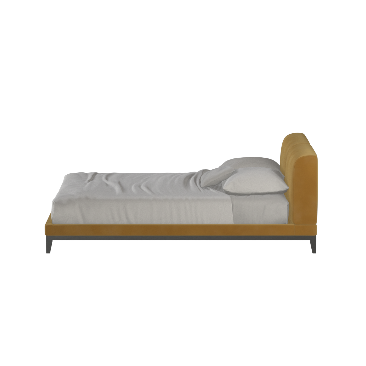 Infinity Upholstered Double Bed with Elegant Headboard