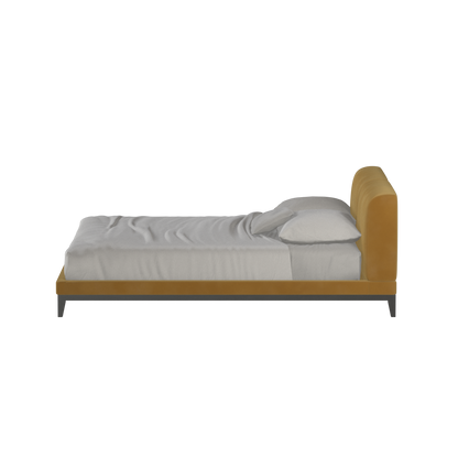 Infinity Upholstered Double Bed with Elegant Headboard