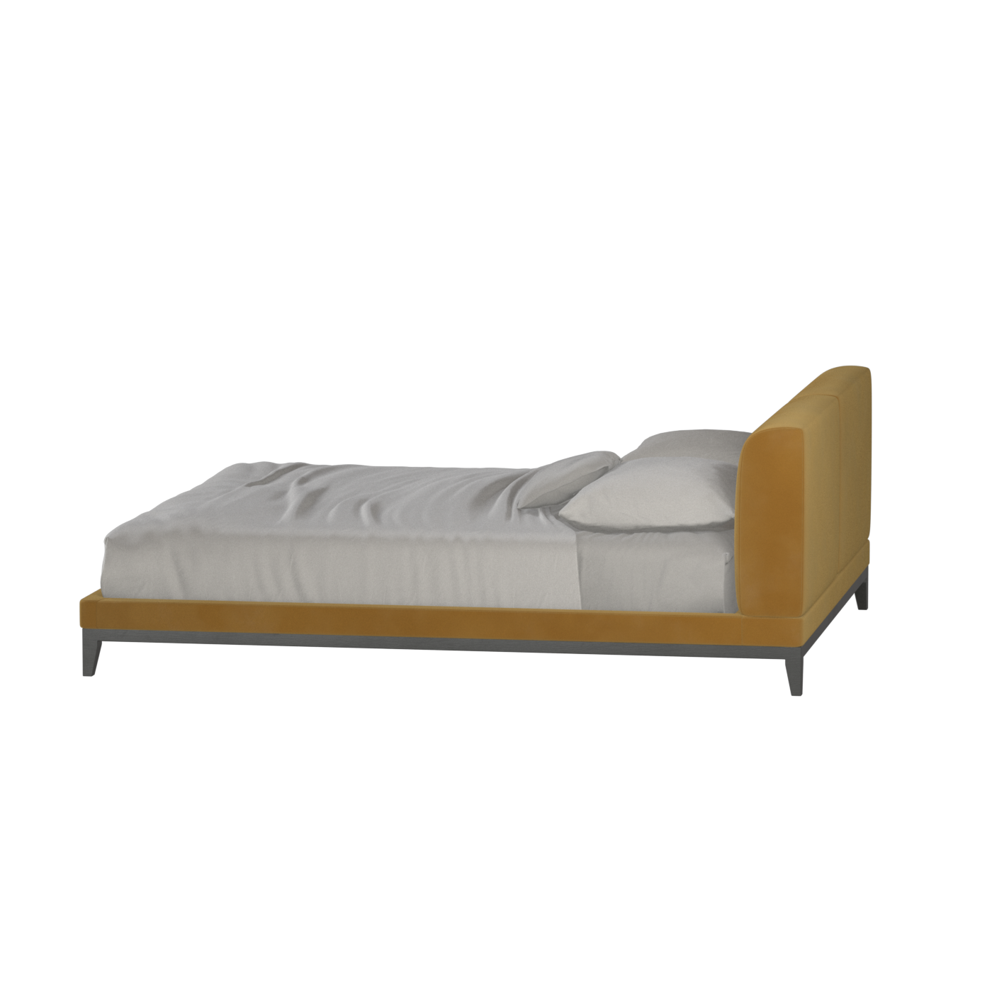 Infinity Upholstered Double Bed with Elegant Headboard