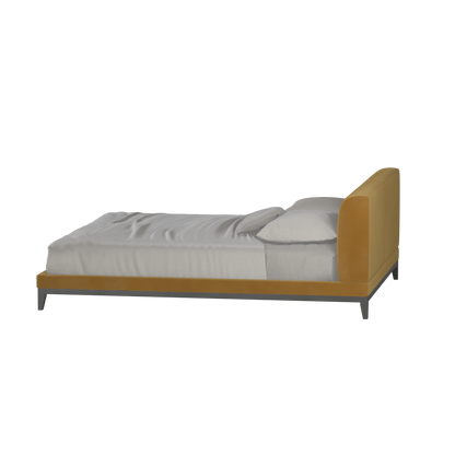 Infinity Upholstered Double Bed with Elegant Headboard
