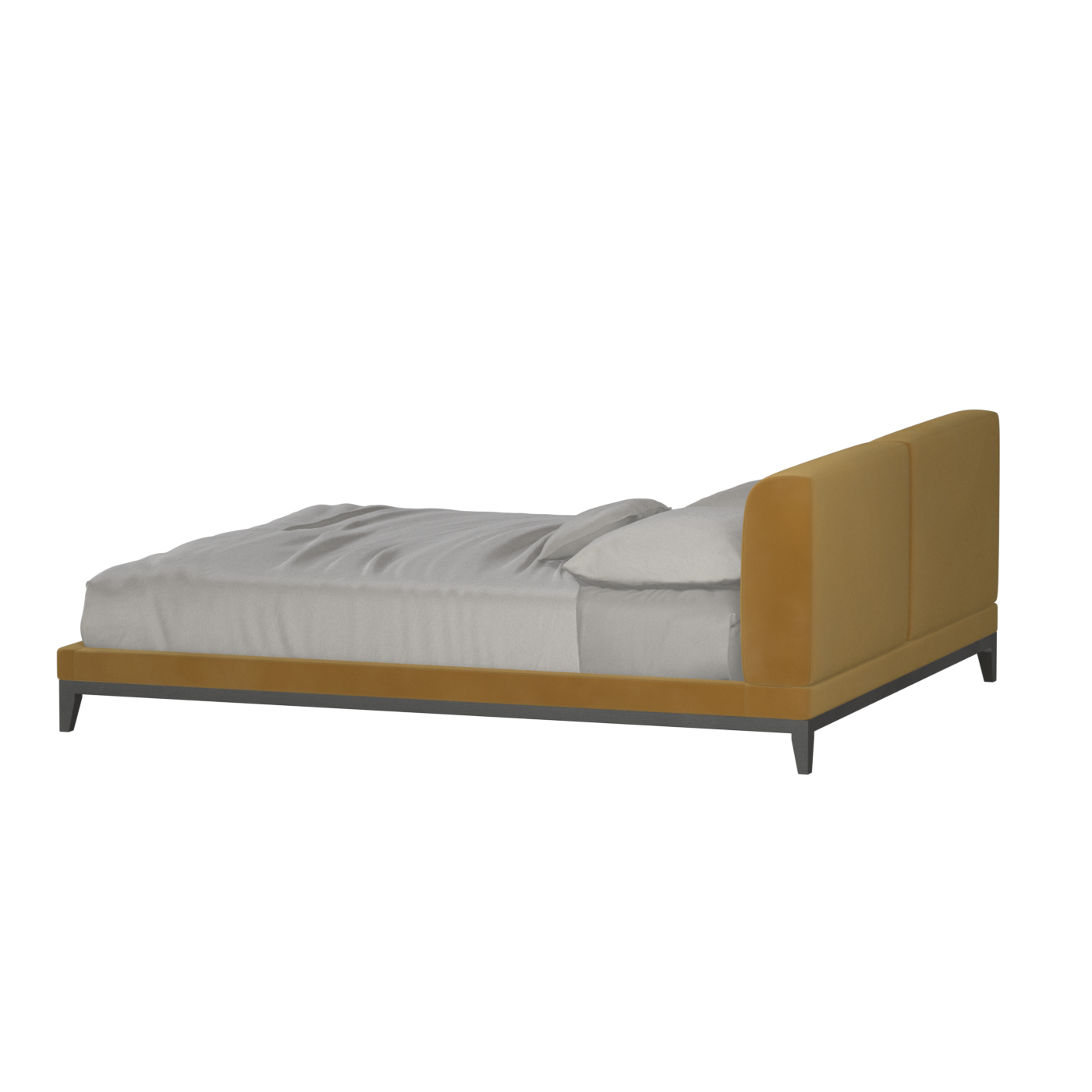 Infinity Upholstered Double Bed with Elegant Headboard