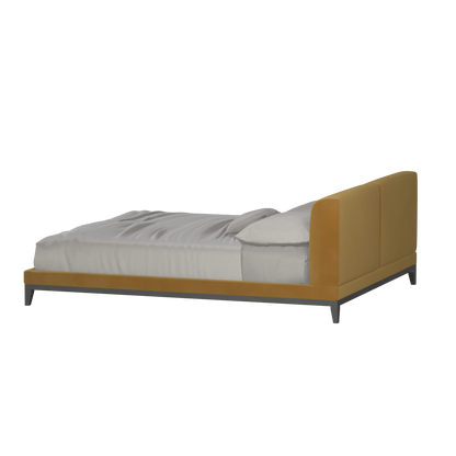 Infinity Upholstered Double Bed with Elegant Headboard