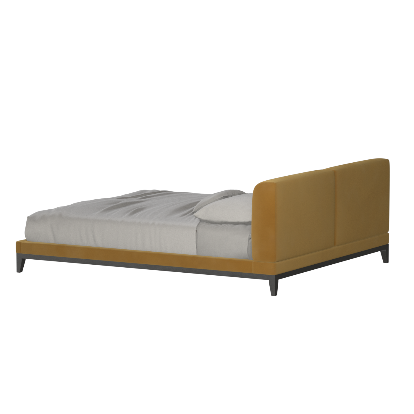 Infinity Upholstered Double Bed with Elegant Headboard