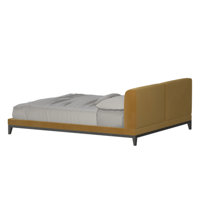 Infinity Upholstered Double Bed with Elegant Headboard