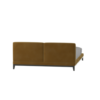 Infinity Upholstered Double Bed with Elegant Headboard
