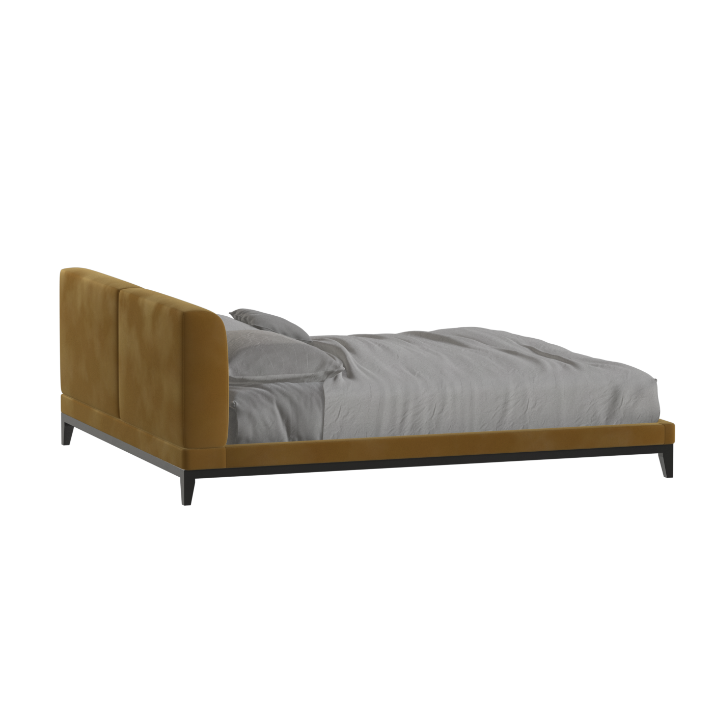 Infinity Upholstered Double Bed with Elegant Headboard