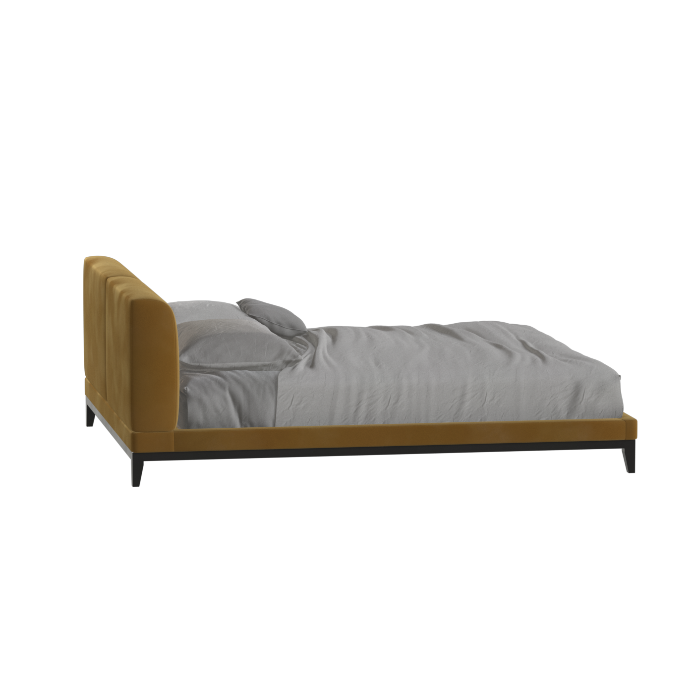 Infinity Upholstered Double Bed with Elegant Headboard