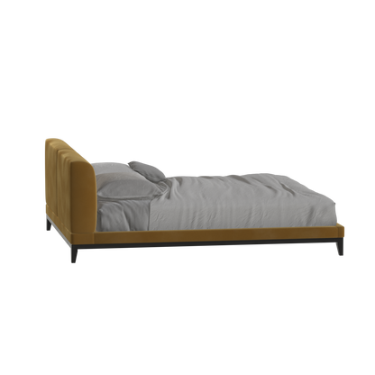 Infinity Upholstered Double Bed with Elegant Headboard