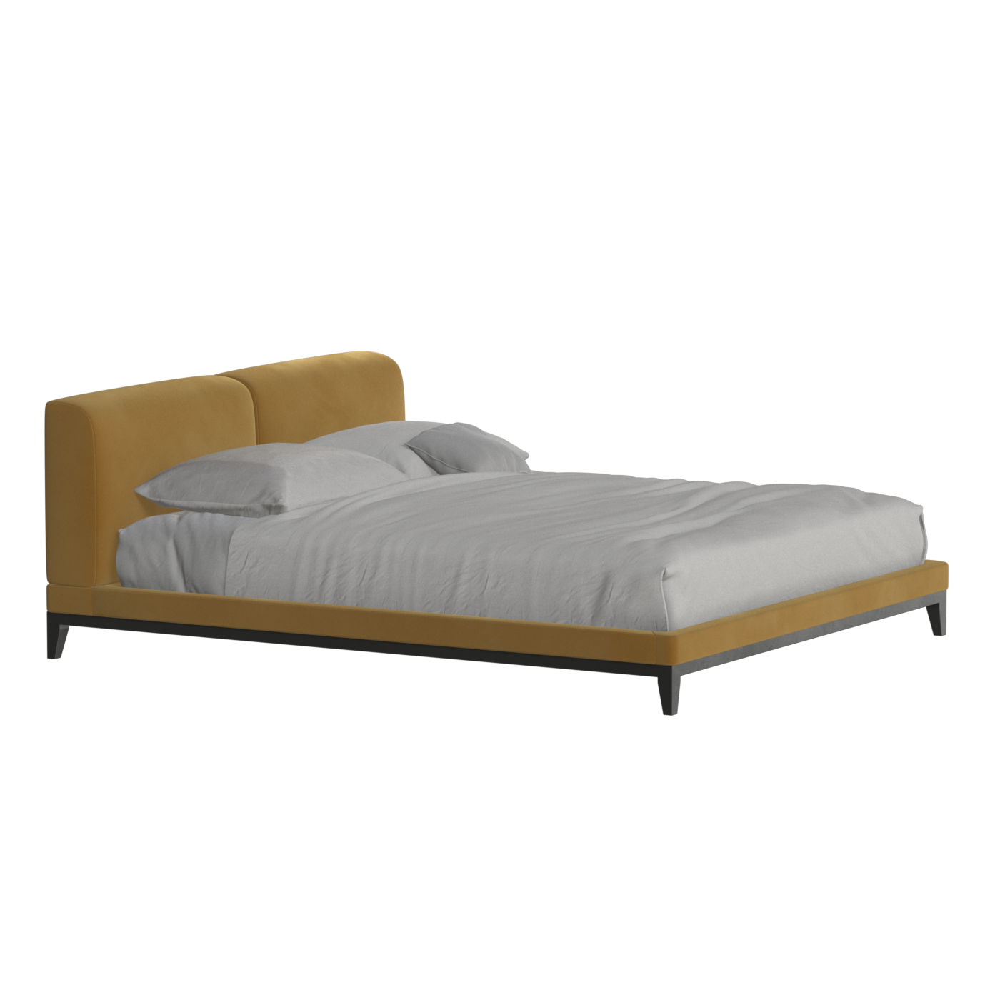 Infinity Upholstered Double Bed with Elegant Headboard