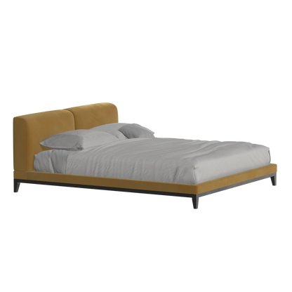 Infinity Upholstered Double Bed with Elegant Headboard