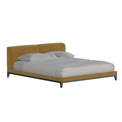 Infinity Upholstered Double Bed with Elegant Headboard