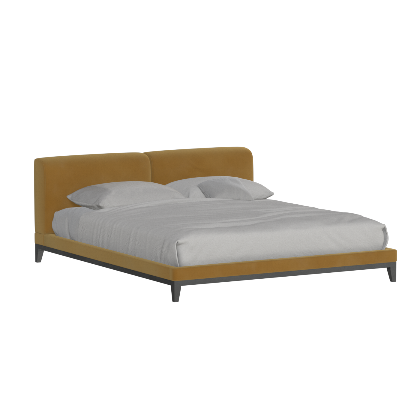 Infinity Upholstered Double Bed with Elegant Headboard