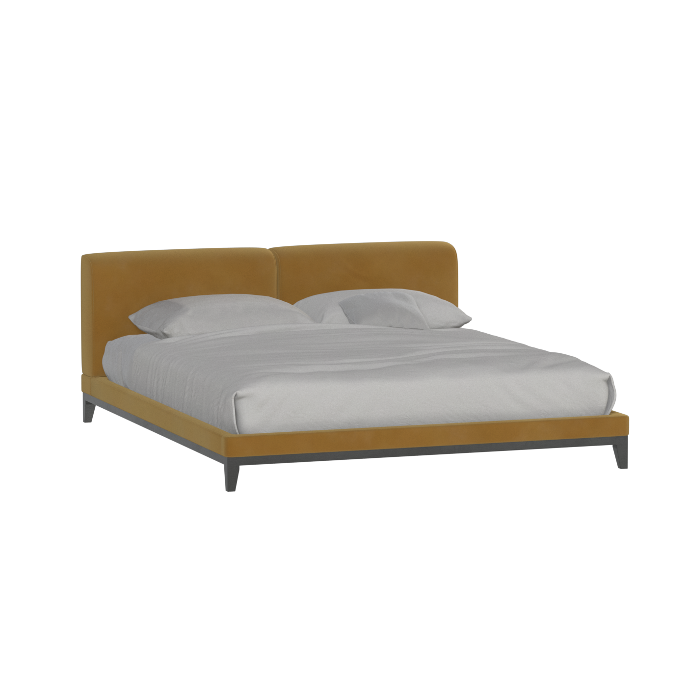 Infinity Upholstered Double Bed with Elegant Headboard