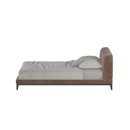 Infinity Upholstered Double Bed with Elegant Headboard