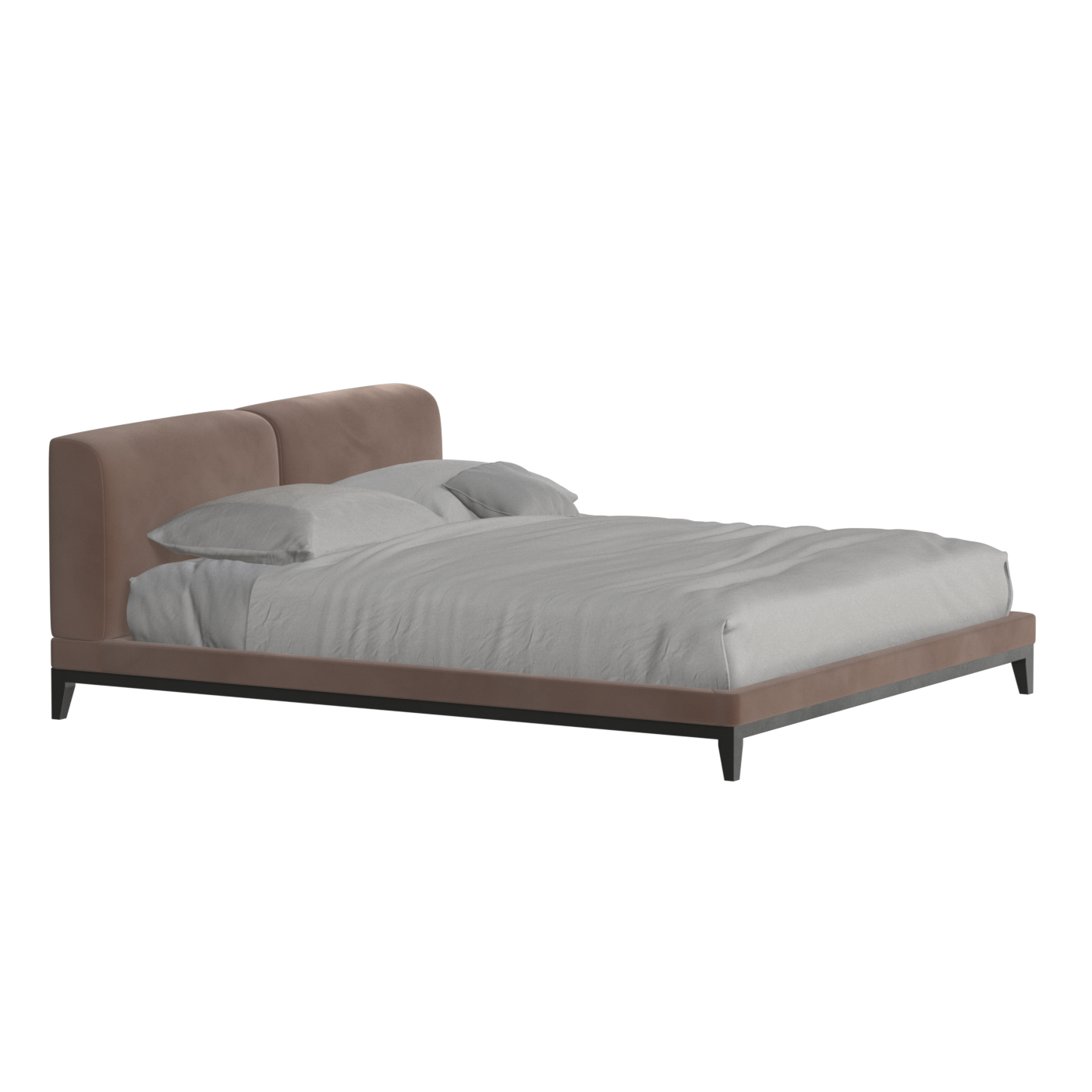Infinity Upholstered Double Bed with Elegant Headboard