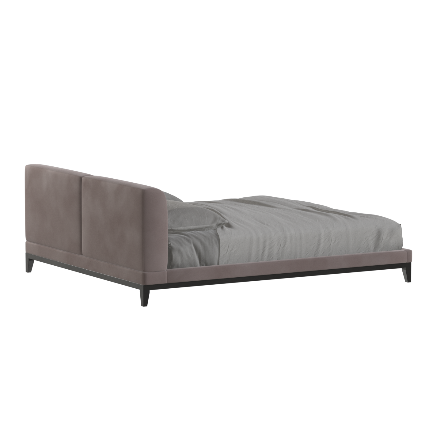 Lit double rembourré Infinity avec tête de lit élégante