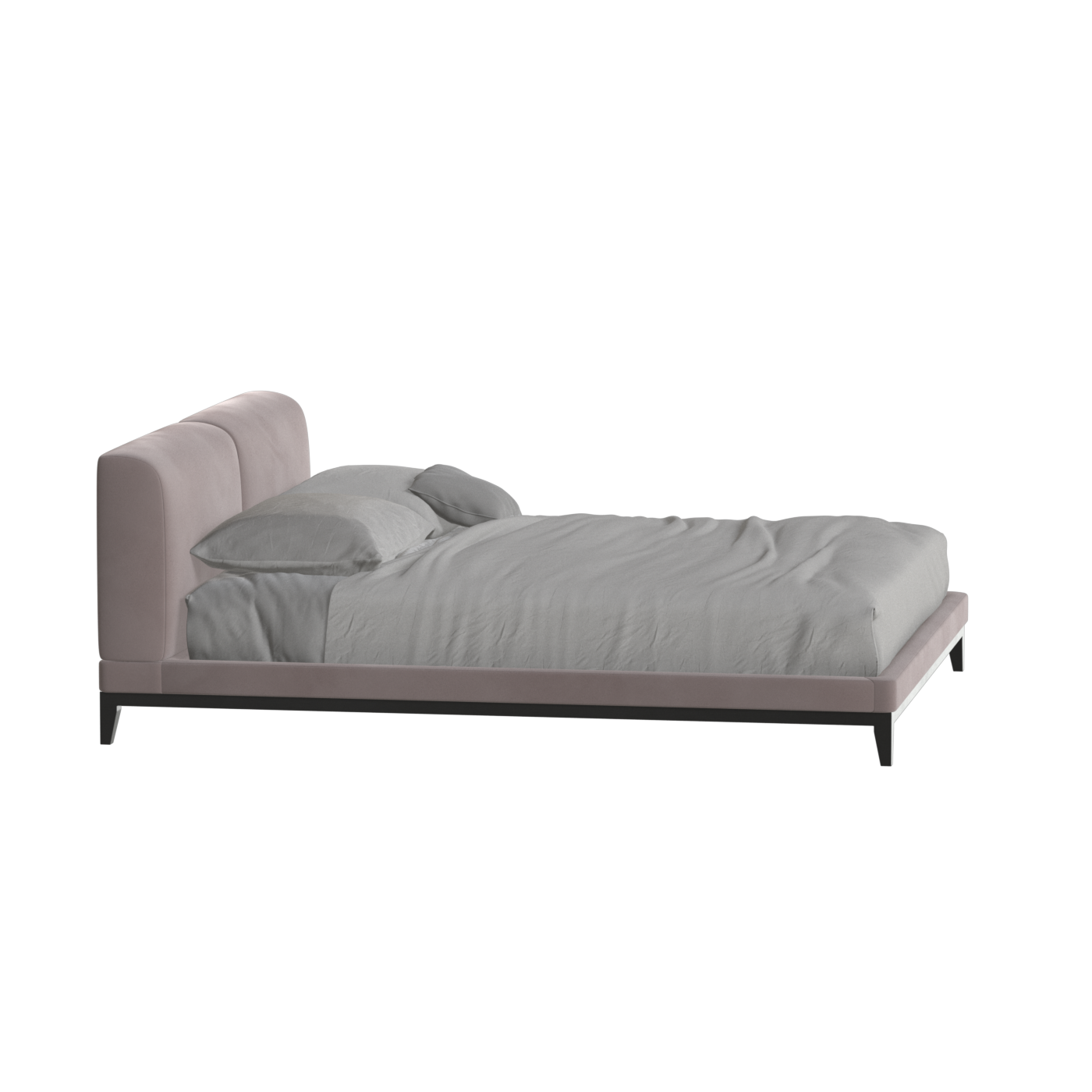 Lit double rembourré Infinity avec tête de lit élégante