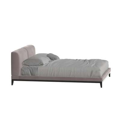 Lit double rembourré Infinity avec tête de lit élégante