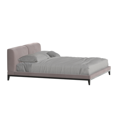 Lit double rembourré Infinity avec tête de lit élégante