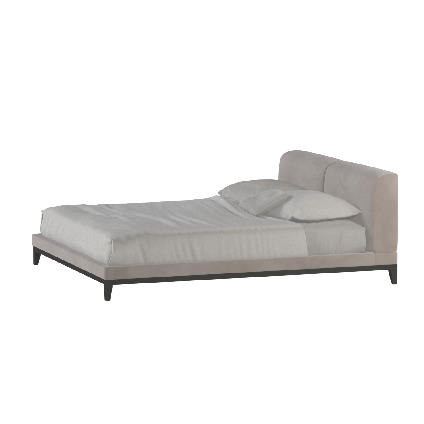Lit double rembourré Infinity avec tête de lit élégante