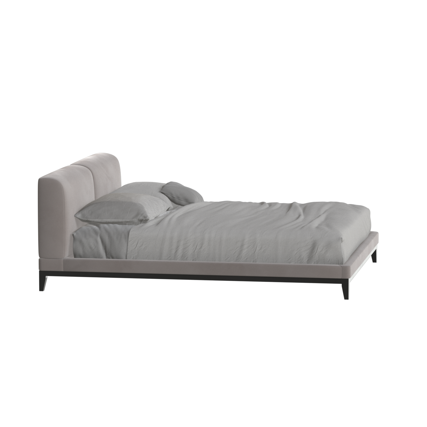 Lit double rembourré Infinity avec tête de lit élégante