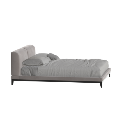 Lit double rembourré Infinity avec tête de lit élégante