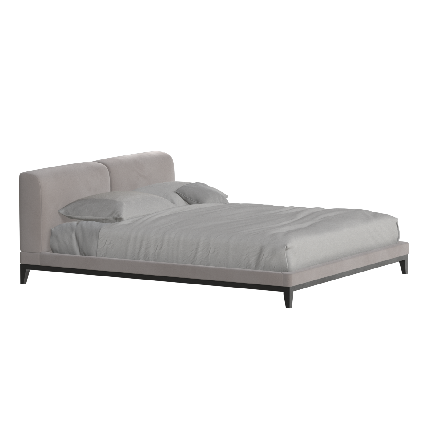 Lit double rembourré Infinity avec tête de lit élégante