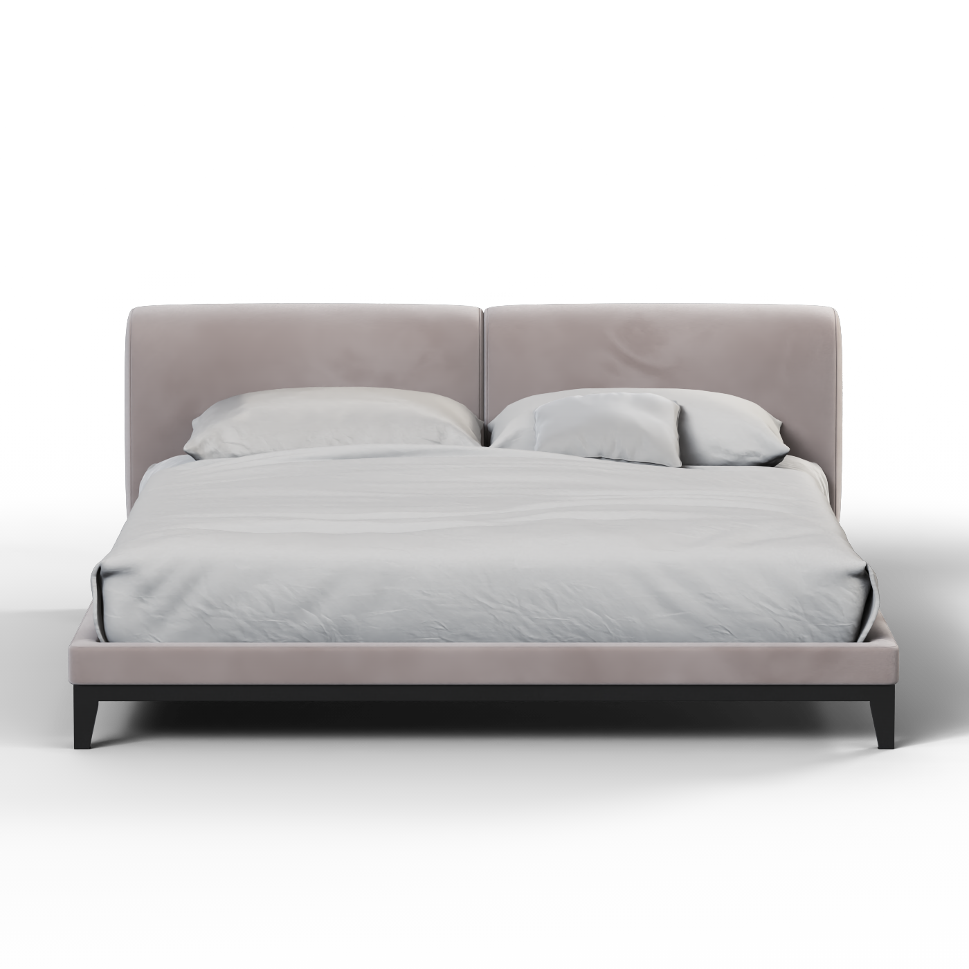 Lit double rembourré Infinity avec tête de lit élégante