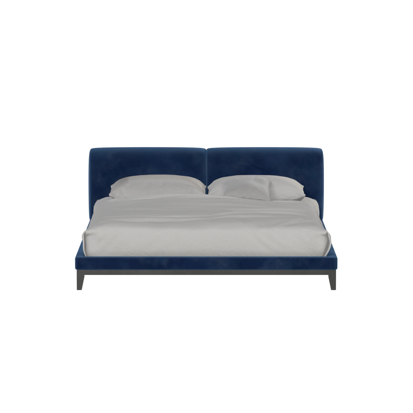 Infinity Upholstered Double Bed with Elegant Headboard