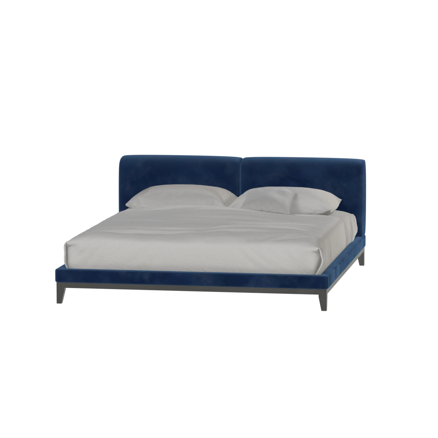 Infinity Upholstered Double Bed with Elegant Headboard