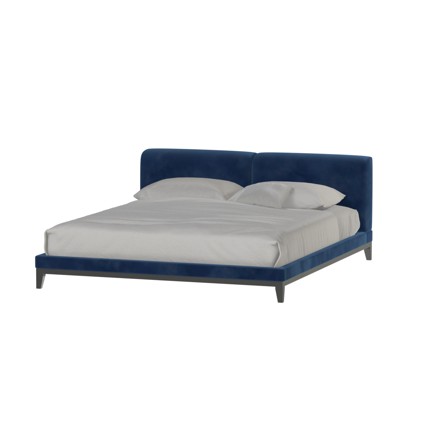 Infinity Upholstered Double Bed with Elegant Headboard