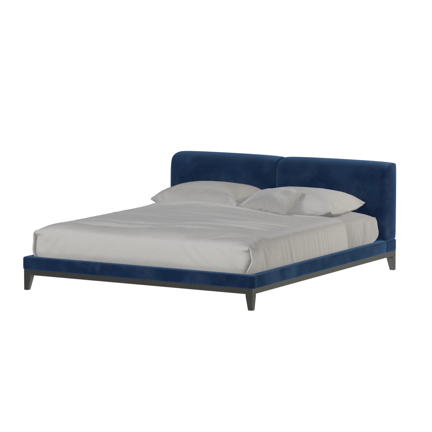 Infinity Upholstered Double Bed with Elegant Headboard